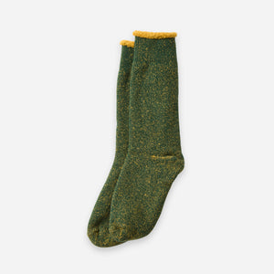 Rototo - REVERSIBLE PILE SOCK - IVY GREEN/YELLOW -  - Main Front View