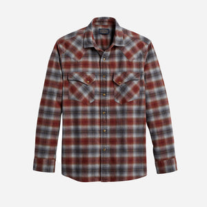 Pendleton - Wyatt Shirt - Charcoal / Red Plaid - Pendleton Wyatt Shirt - Charcoal / Red Plaid - Main Front View