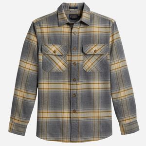 Pendleton - Burnside Flannel Shirt - Tan/Oxford/Olive Plaid - Burnside Flannel Shirt - Tan/Oxford/Olive Plaid - Main Front View