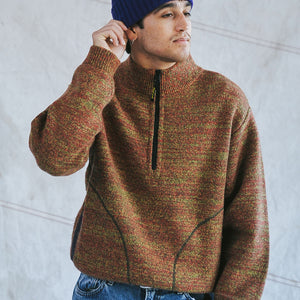 Big Rock Candy Mountaineering - METANOIA WOOL ZIP SWEATER - BROCCOLI -  - Alternative View 1