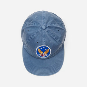 Double RL By Ralph Lauren - GARMENT-DYED TWILL BALL CAP - MIDNIGHT BLUE -  - Main Front View