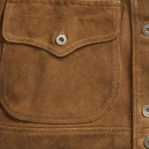 ALSTON SUEDE JACKET - MID BROWN