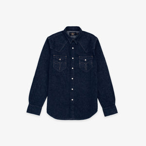 Double RL By Ralph Lauren - RRL Buffalo Western Shirt - Rinse -  - Main Front View
