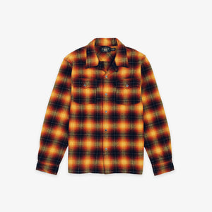 Double RL By Ralph Lauren - RRL Jesse Camp Collar Shirt - Orange -  - Main Front View
