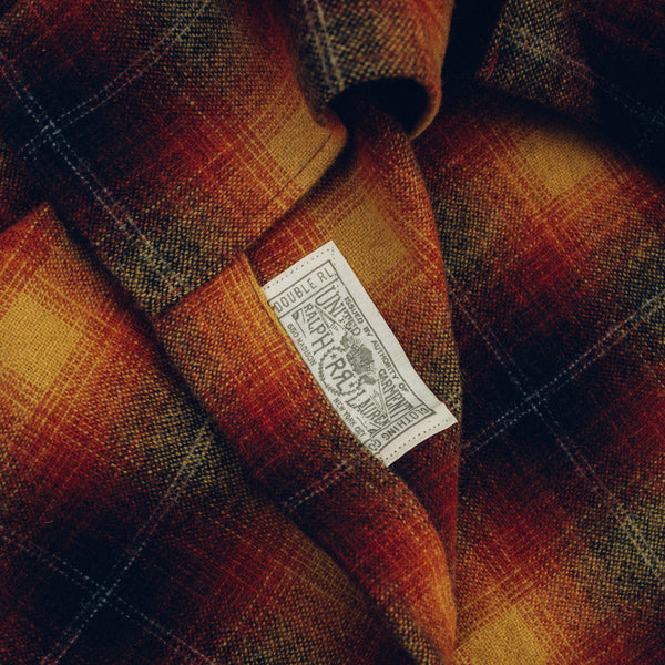 RRL Jesse Camp Collar Shirt - Orange