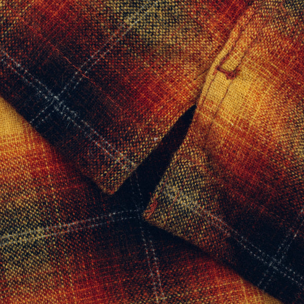 RRL Jesse Camp Collar Shirt - Orange
