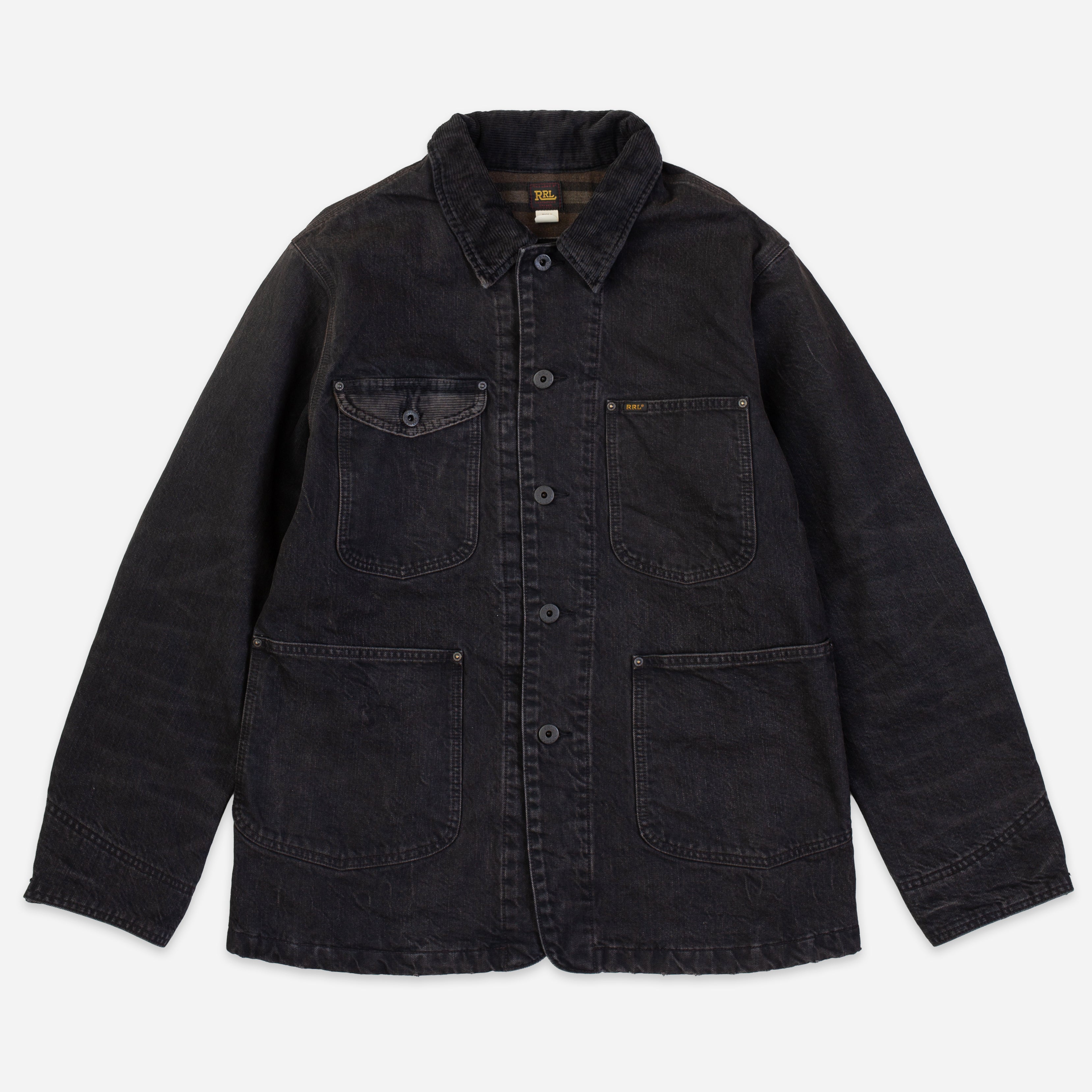 Double RL By Ralph Lauren LYNN CANVAS CHORE JACKET - BLACK - The
