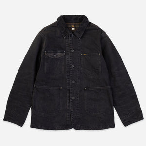 Double RL By Ralph Lauren - LYNN CANVAS CHORE JACKET - BLACK -  - Main Front View
