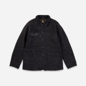 Double RL By Ralph Lauren - RRL Lynn Canvas Chore Jacket Black -  - Main Front View