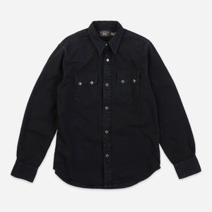 Double RL By Ralph Lauren - WESTERN DENIM SHIRT - BLACK WASH -  - Main Front View