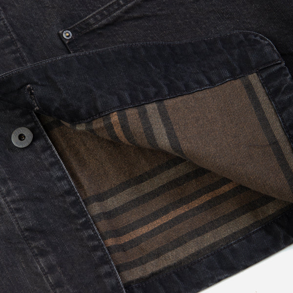 LYNN CANVAS CHORE JACKET - BLACK