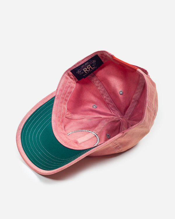RRL BALL CAP - FADED RED