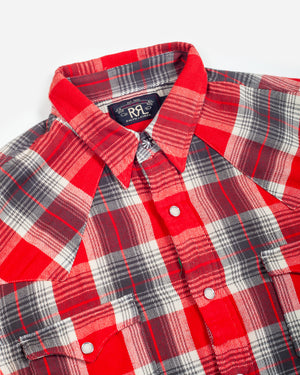 Double RL By Ralph Lauren - BUFFALO WESTERN CHECKED SHIRT - RED/GREY -  - Alternative View 1