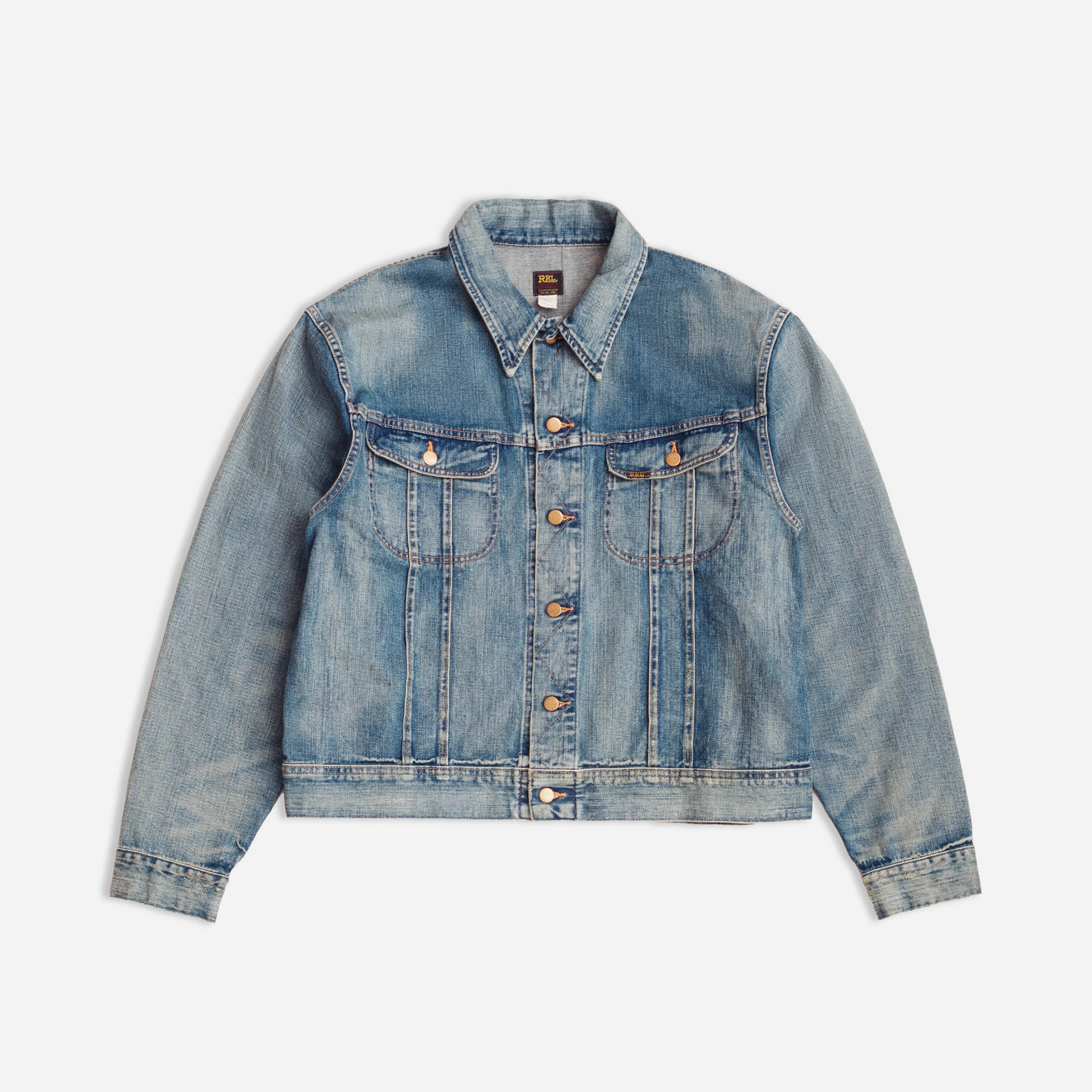 Double RL By Ralph Lauren RRL Leeland Denim Trucker Jacket Indigo
