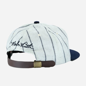 Ebbets Field Flannels - BABE RUTH 1932 SIGNATURE CAP - PINSTRIPE GREY/NVY -  - Alternative View 1