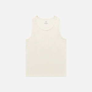 Knickerbocker - RIB WAFFLE TANK VEST - MILK -  - Main Front View