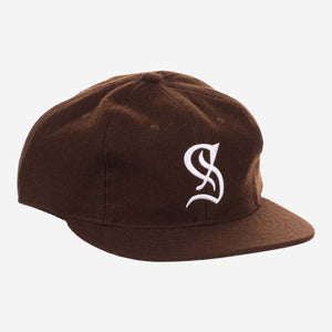 Ebbets Field Flannels - SANTURCE CANGREJEROS BALL CAP - BROWN - EBBETS SANTURCE CANGREJEROS BROWN BALLCAP - THE GREAT DIVIDE - Main Front View