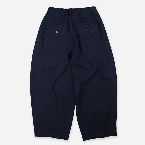 SASHIKO DENIM BALLOON PANTS - INDIGO