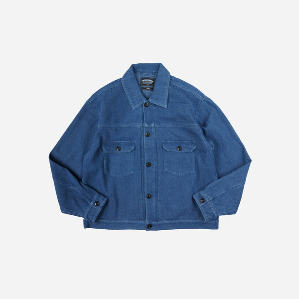 Frizmworks Sashiko Denim Trucker Jacket - Mid Blue