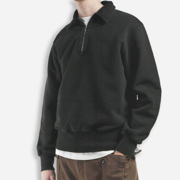 SCOUT 1/4 ZIP PULLOVER SWEATSHIRT - VINTAGE BLACK