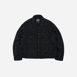 Frizmworks - Frizmworks Solid Wool Trucker Jacket - Black -  - Main Front View