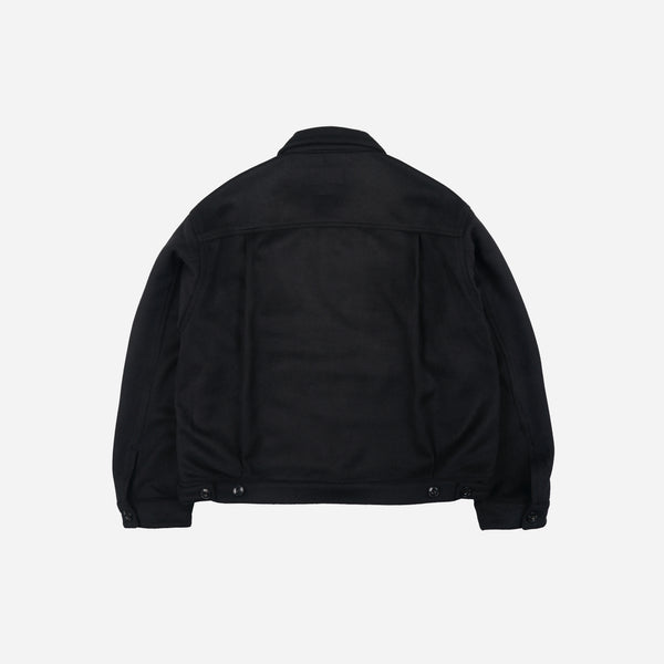 Frizmworks Solid Wool Trucker Jacket - Black