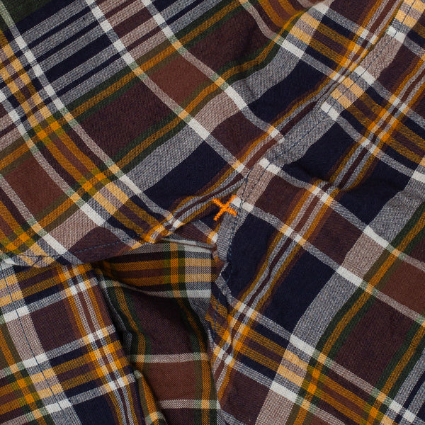 CLASSIC MADRAS SUMMER B.D SHIRT - BROWN/MIX