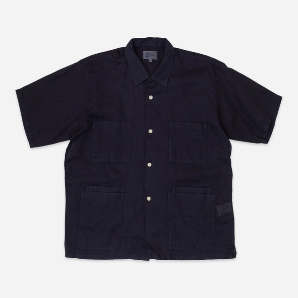 AMADEO PANAMA SHIRT - NAVY