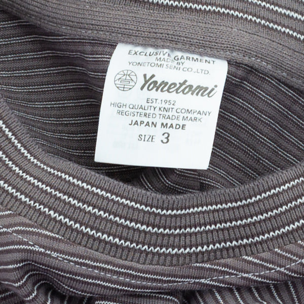 LONG SLEEVE STRIPED T-SHIRT - GREY/WHITE