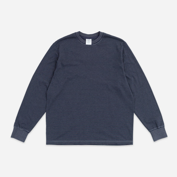 LONG SLEEVE STRIPED T-SHIRT - NAVY/WHITE