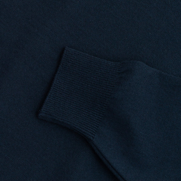 WAVE CREW PULLOVER SWEATER - NAVY