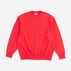 Yonetomi - WAVE CREW PULLOVER SWEATER - ORANGE -  - Main Front View