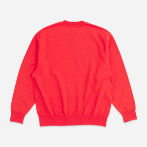 Yonetomi - WAVE CREW PULLOVER SWEATER - ORANGE -  - Alternative View 1