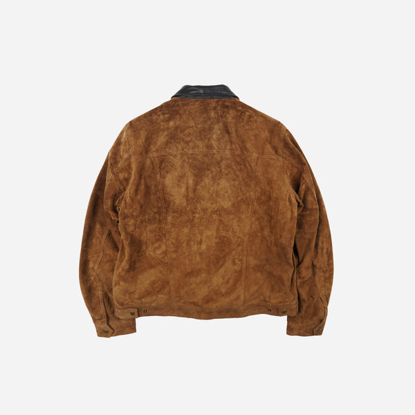 Frizmworks Suede Storm Trucker Jacket - Whiskey