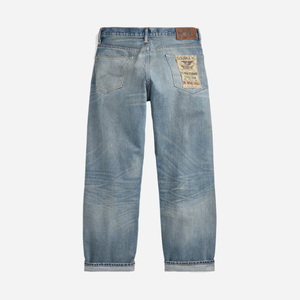 Double RL By Ralph Lauren - VINTAGE 5 POCKET STRAIGHT LEG DENIM JEANS - MIDLAND WASH -  - Alternative View 1