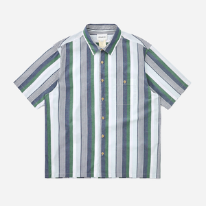 Khakis 2020 - CABANA STRIPE SS SHIRT - BLUE -  - Main Front View