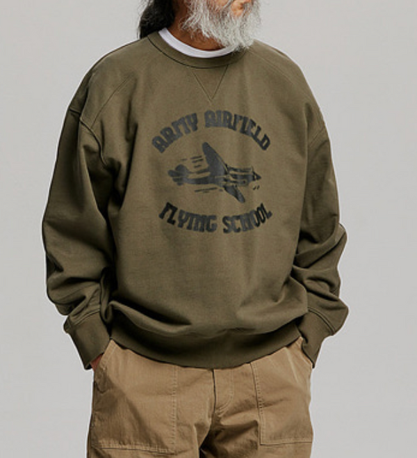 ARMY AIRFIELD SWEATSHIRT - OLIVE