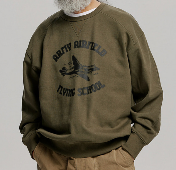 ARMY AIRFIELD SWEATSHIRT - OLIVE