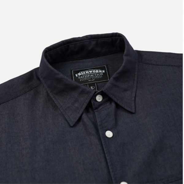 TWO TONE RELAXED SHIRT - NAVY