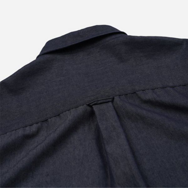 TWO TONE RELAXED SHIRT - NAVY