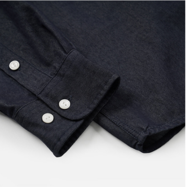 TWO TONE RELAXED SHIRT - NAVY