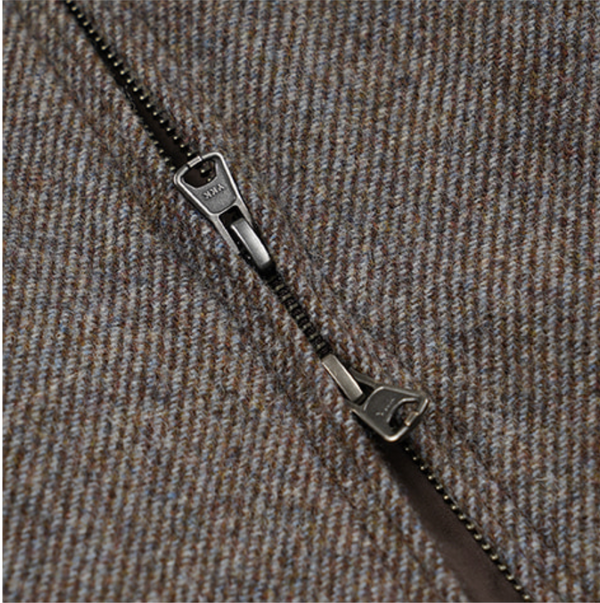 WOOL HARRINGTON JACKET - GREY