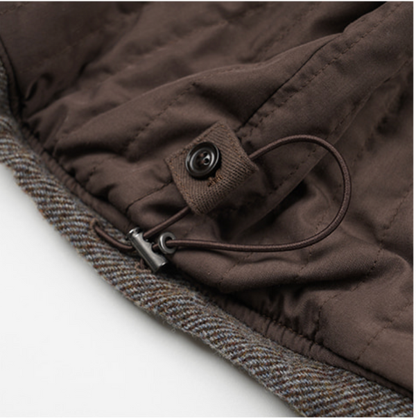 WOOL HARRINGTON JACKET - GREY