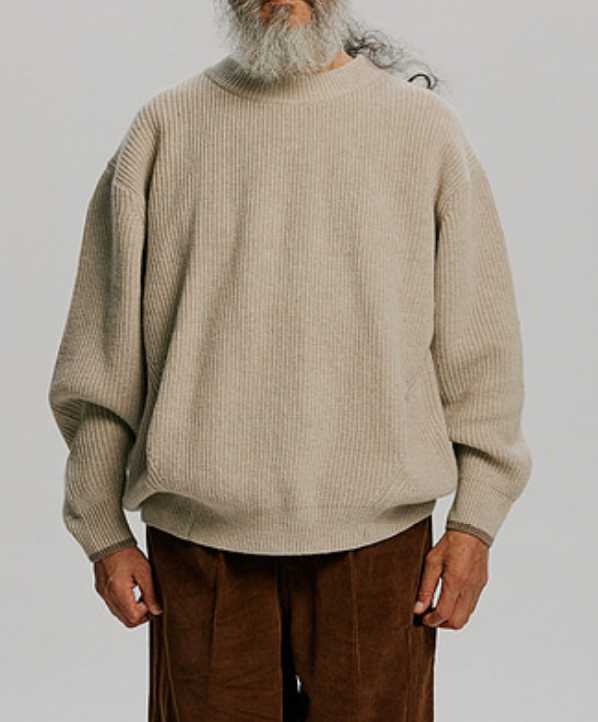 KANGAROO PULLOVER SWEATER - OATMEAL
