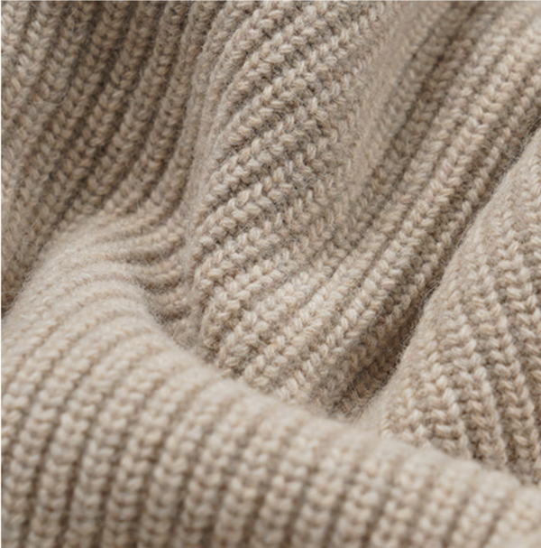 KANGAROO KNIT PULLOVER HOODIE - OATMEAL