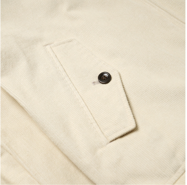 CORDUROY BUDDY HARRINGTON JACKET - CREAM