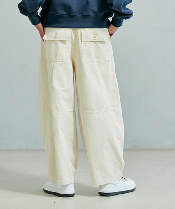 Frizmworks TWILL BALLOON PANTS - IVORY - The Great Divide