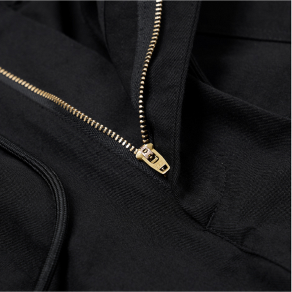 TWILL CARGO BALLOON PANTS - BLACK