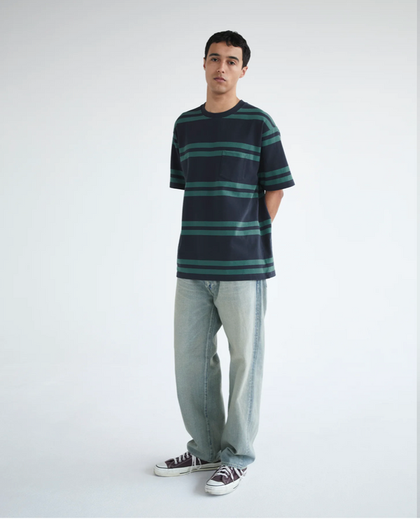 BOLD STRIPE T-SHIRT - NAVY