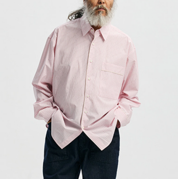 PAJAMA STRIPE SHIRT - PINK